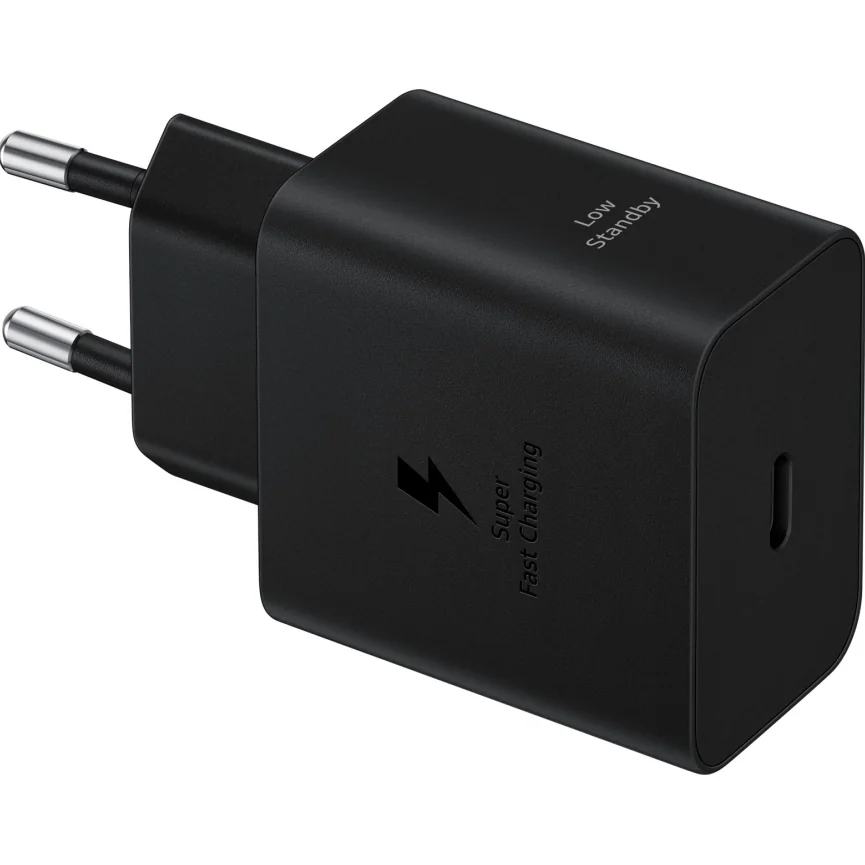 Сетевое зарядное устройство Samsung мощностью 45 Вт (USB-C) (GaN) и кабель USB-C (1,8 м) (EP-T4511) — купить в интернет-магазине Bazaplay