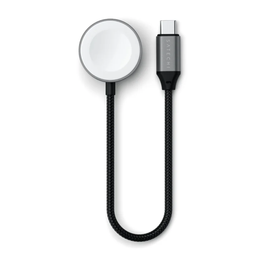 Зарядное устройство с оплёткой Satechi USB-C для быстрой зарядки Apple Watch (19 см) — купить в интернет-магазине Bazaplay