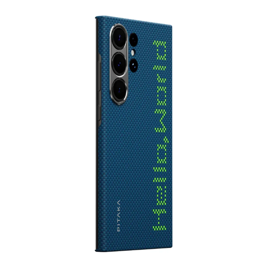 Арамидный чехол MagSafe PITAKA Hello World Luminous Tactile Woven Case для Samsung Galaxy S24 Ultra — купить в интернет-магазине Bazaplay