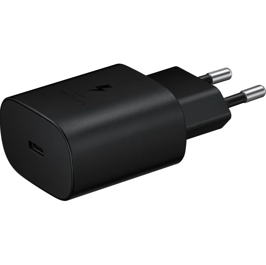 Сетевое зарядное устройство Samsung мощностью 25 Вт (USB-C) и кабель USB-C (1 м) (EP-TA800) (Black) — купить в интернет-магазине Bazaplay