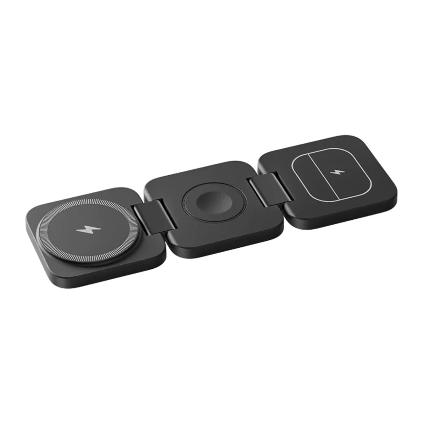 Складная зарядная станция MagSafe Benks JuicePod для iPhone, Apple Watch и AirPods (Black) — купить в интернет-магазине Bazaplay