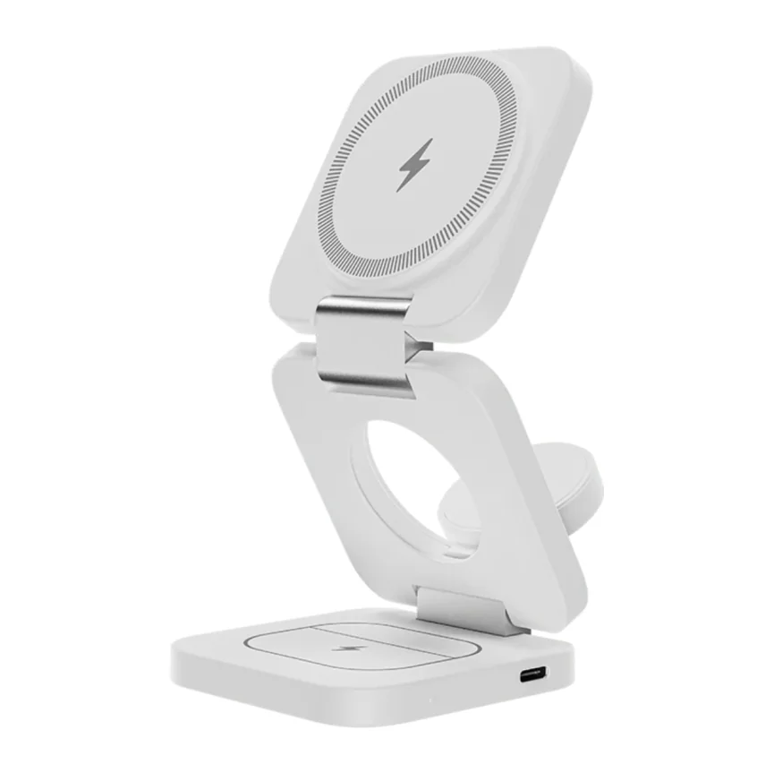 Складная зарядная станция MagSafe Benks JuicePod для iPhone, Apple Watch и AirPods (White) — купить в интернет-магазине Bazaplay
