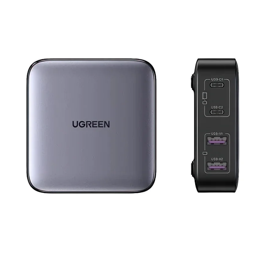 Сетевое зарядное устройство Ugreen Nexode мощностью 65 Вт (3 USB-C, USB-A) (GaN) (CD327) — купить в интернет-магазине Bazaplay