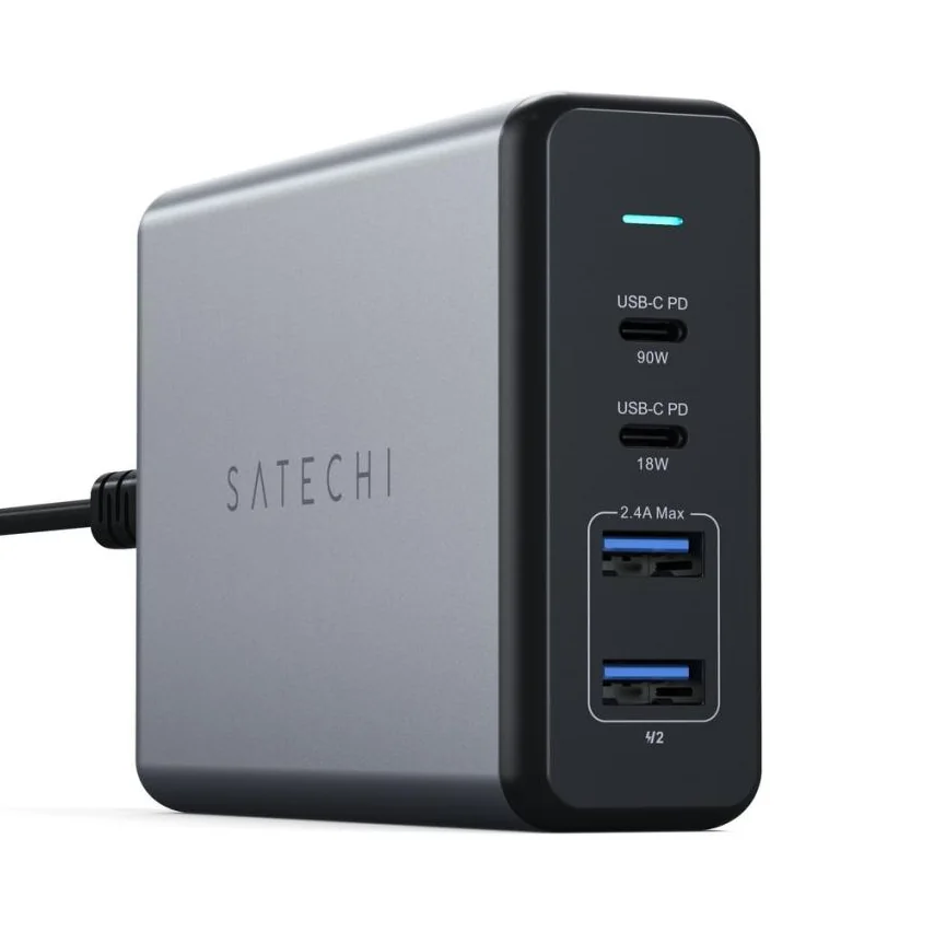 Сетевое зарядное устройство Satechi мощностью 108 Вт (2 USB-C, 2 USB-A) — купить в интернет-магазине Bazaplay