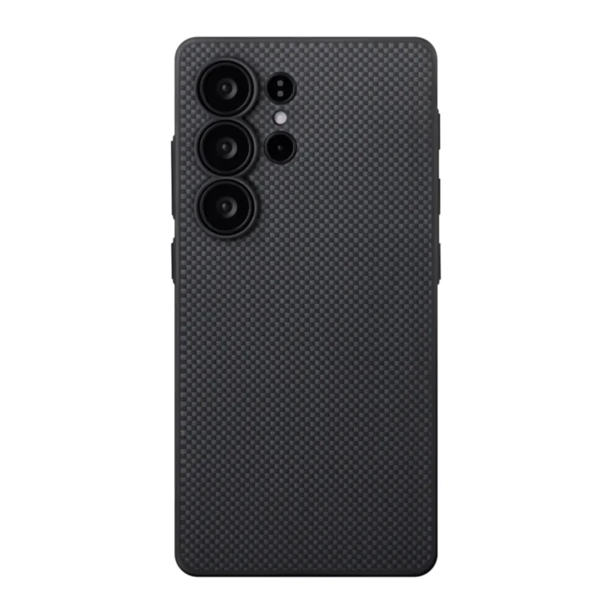 Арамидный чехол MagSafe PITAKA PinButton Case для Samsung Galaxy S25 Ultra (Black / Gray) — купить в интернет-магазине Bazaplay