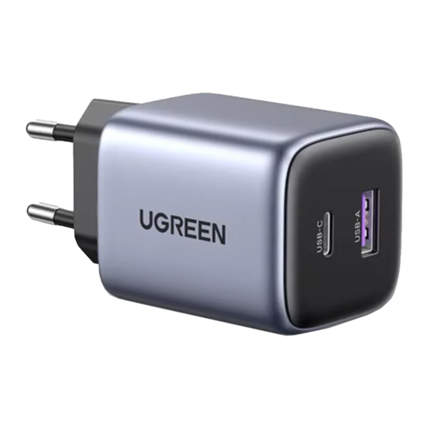 Сетевое зарядное устройство Ugreen Nexode мощностью 35 Вт (USB-C, USB-A) (GaN) (CD350) — купить в интернет-магазине Bazaplay