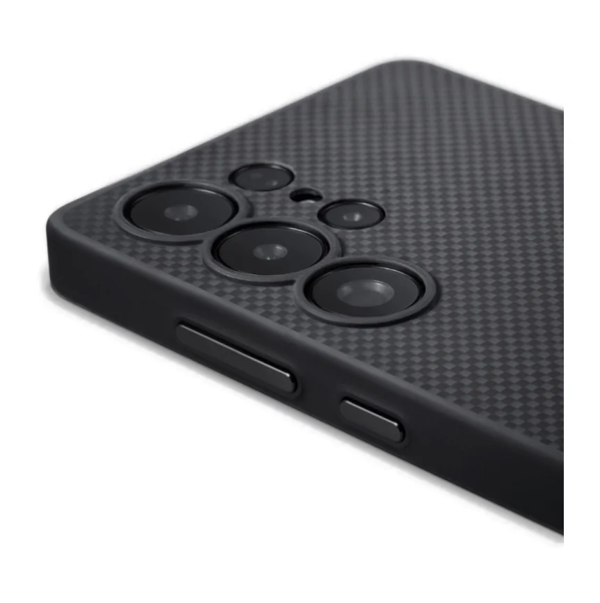Арамидный чехол MagSafe PITAKA PinButton Case для Samsung Galaxy S25 Ultra (Black / Gray) — купить в интернет-магазине Bazaplay