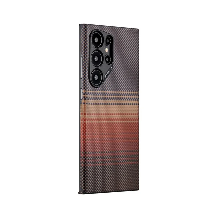 Арамидный чехол MagSafe PITAKA Sunset Moonrise Tactile Woven Case для Samsung Galaxy S24 Ultra (Sunset) — купить в интернет-магазине Bazaplay