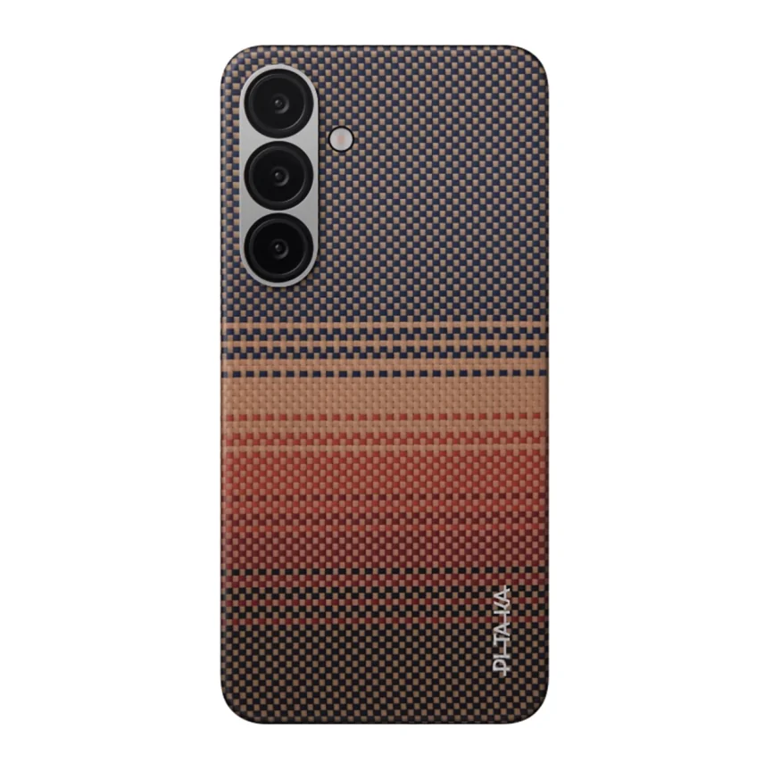 Арамидный чехол MagSafe PITAKA Sunset Moonrise Tactile Woven Case для Samsung Galaxy S25 (Sunset) — купить в интернет-магазине Bazaplay
