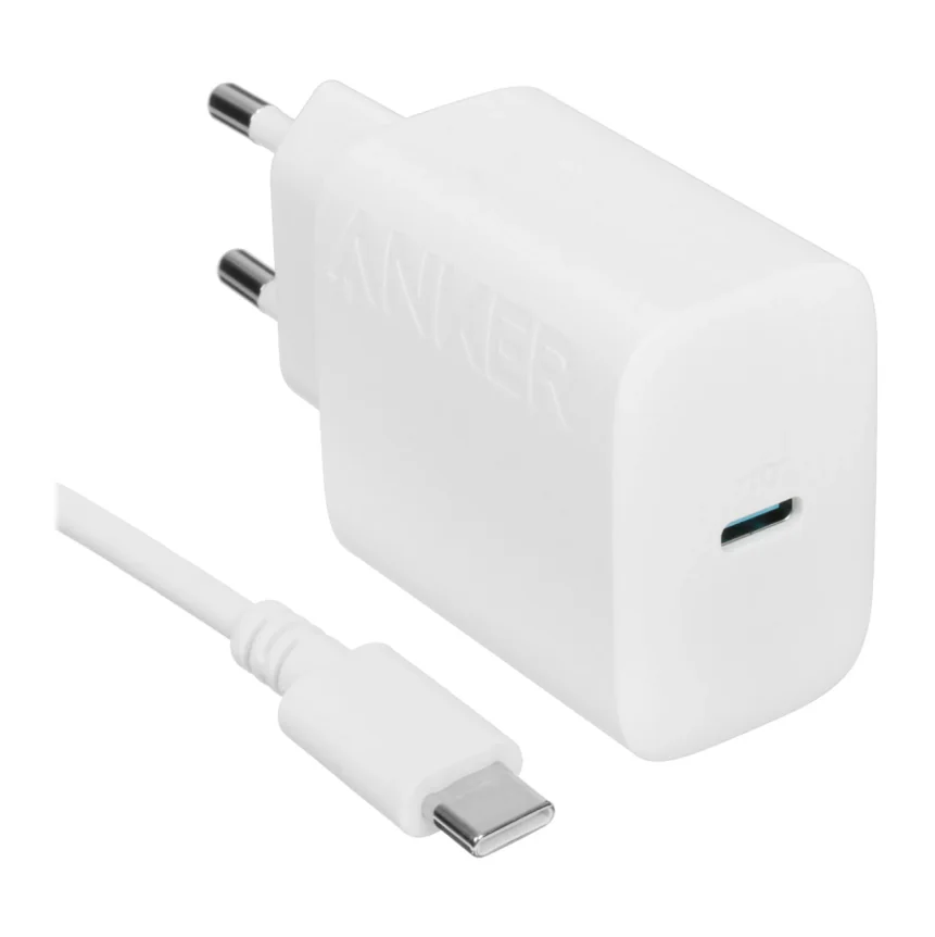 Сетевое зарядное устройство Anker 312 мощностью 20 Вт (USB-C) и кабель USB-C (1,5 м) — купить в интернет-магазине Bazaplay