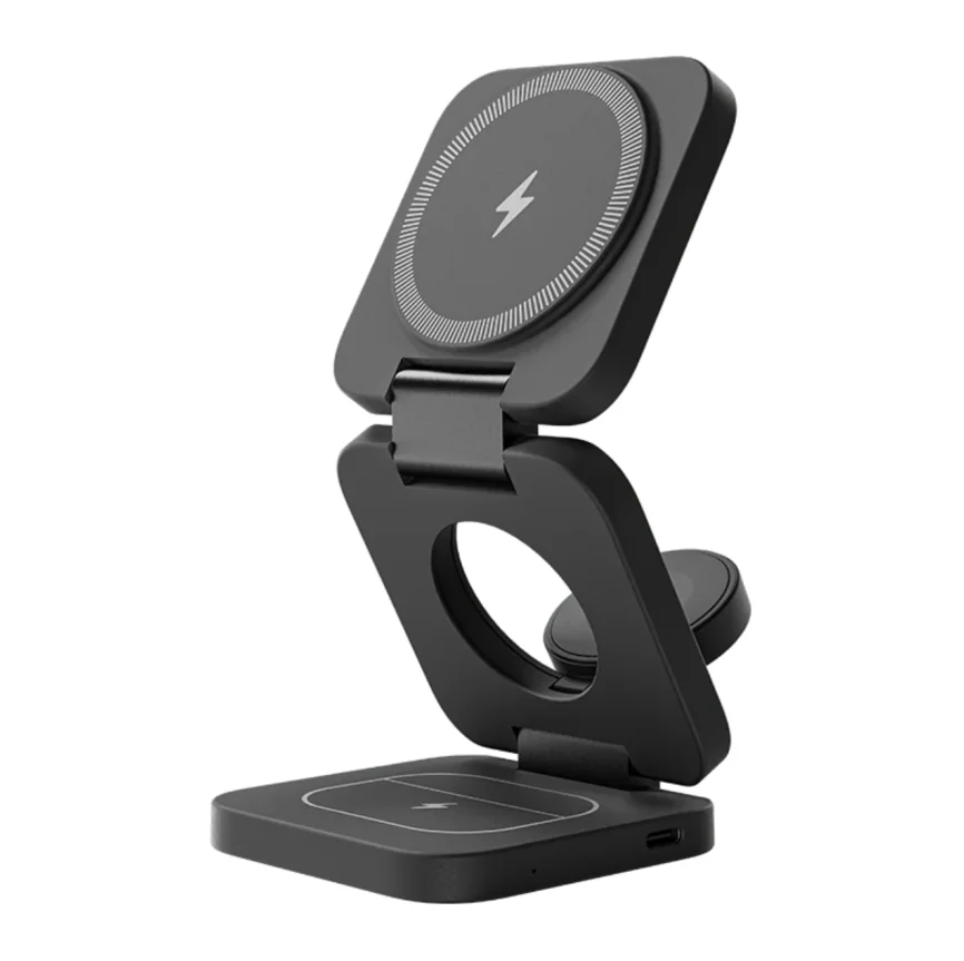 Складная зарядная станция MagSafe Benks JuicePod для iPhone, Apple Watch и AirPods (Black) — купить в интернет-магазине Bazaplay
