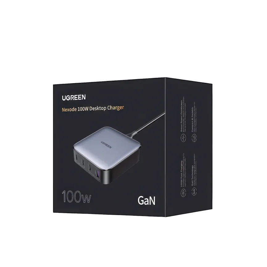 Сетевое зарядное устройство Ugreen Nexode мощностью 100 Вт (3 USB-C, USB-A) (GaN) (CD328) — купить в интернет-магазине Bazaplay