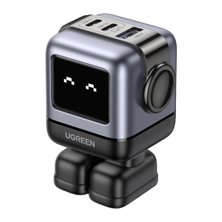 Сетевое зарядное устройство Ugreen Uno RG мощностью 65 Вт (2 USB-C, USB-A) (GaN) (CD361) (Space Gray) — купить в интернет-магазине Bazaplay